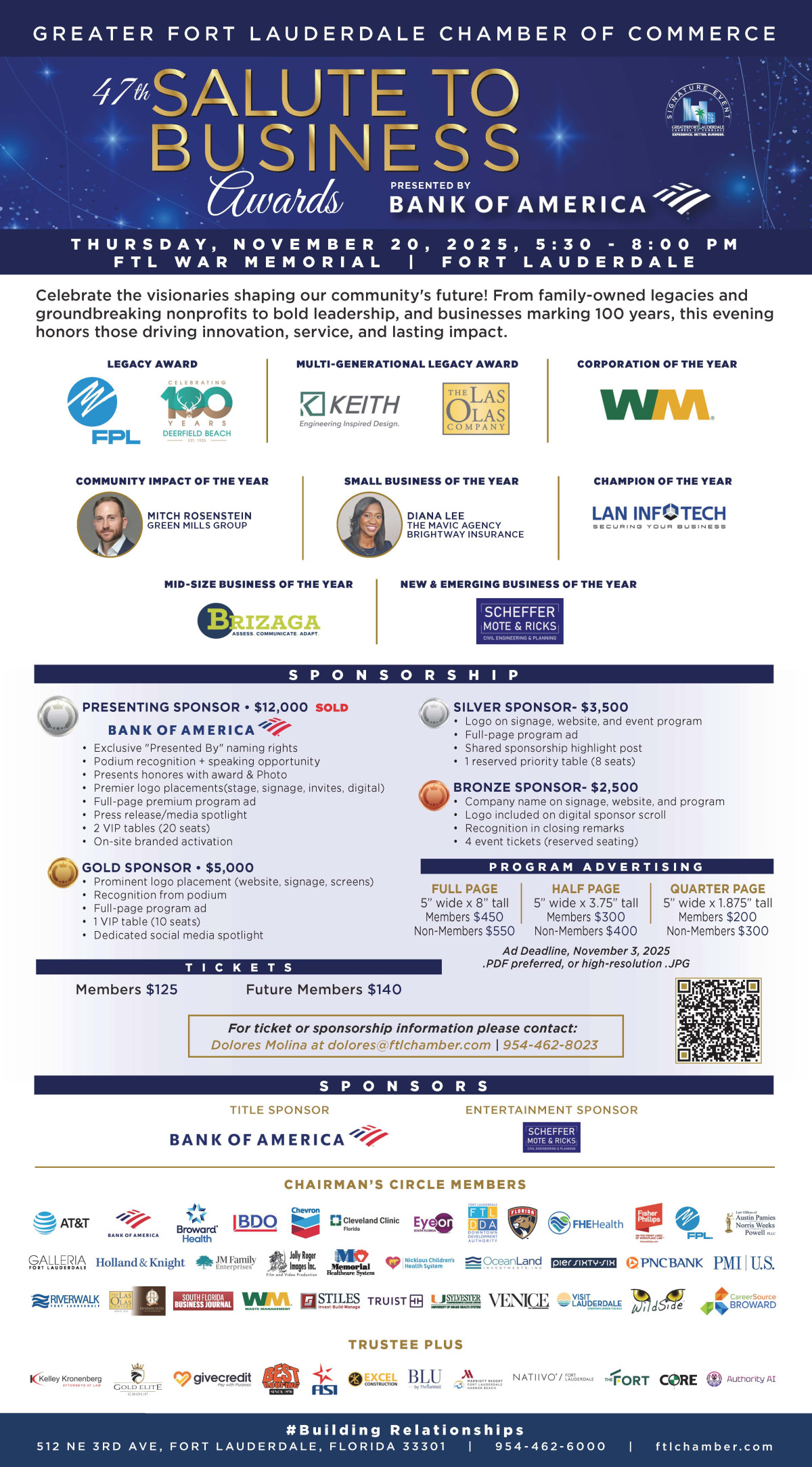 47th Salute to Business Awards Reception presented by Bank of America